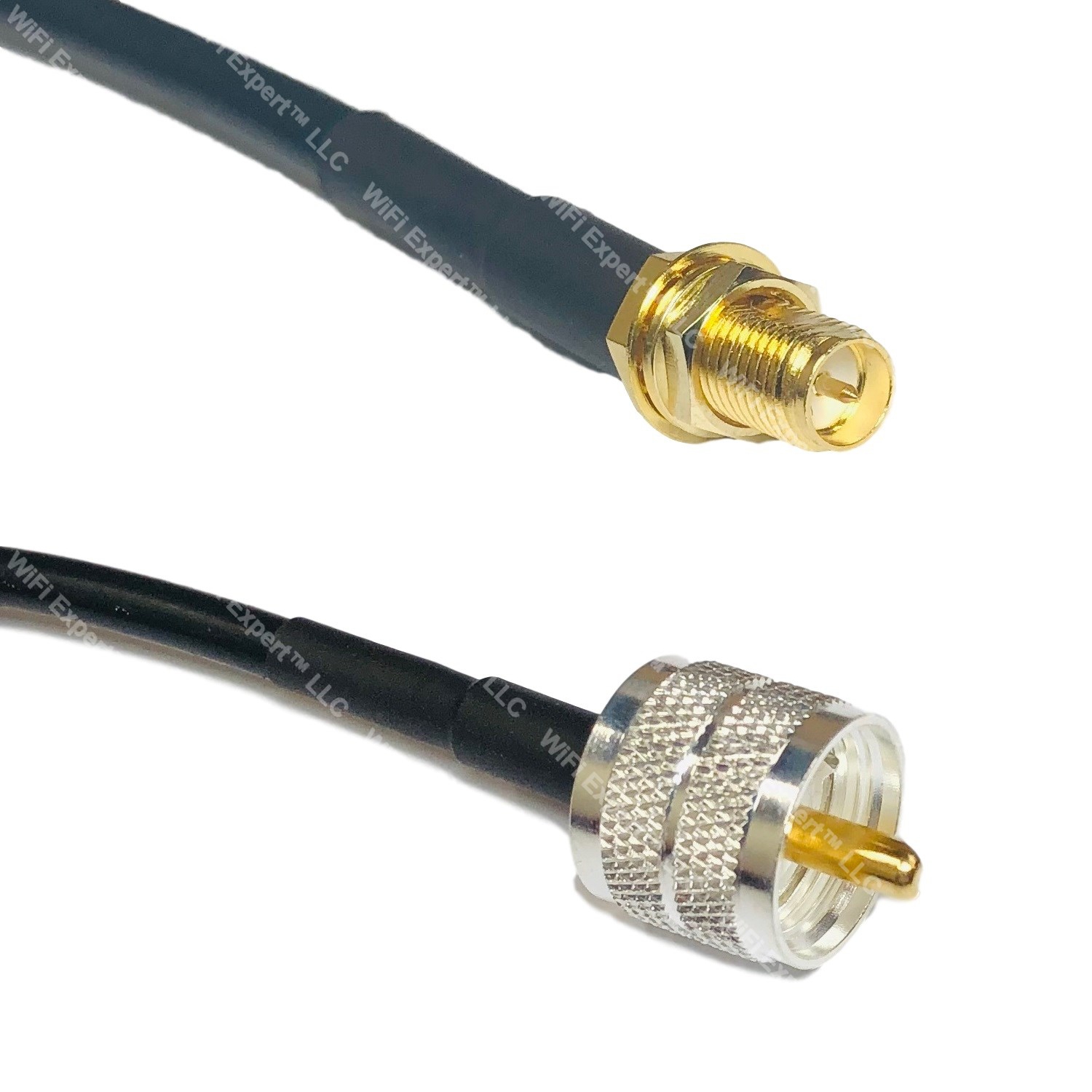 USA-CA LMR195 PL259 UHF MALE to PL259 UHF MALE Coaxial RF Pigtail Cable