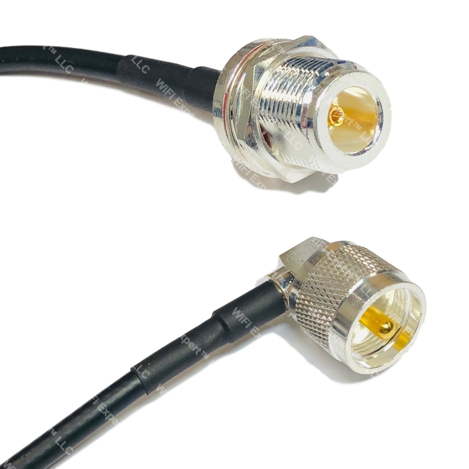 LMR195 Silver N FEMALE BULKHEAD to N MALE Coax RF Cable USA Lot
