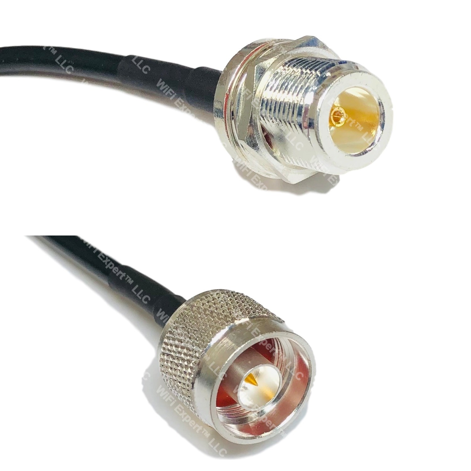 RFC195 Silver SMA MALE to N FEMALE BULKHEAD Coax RF Cable USA Lot
