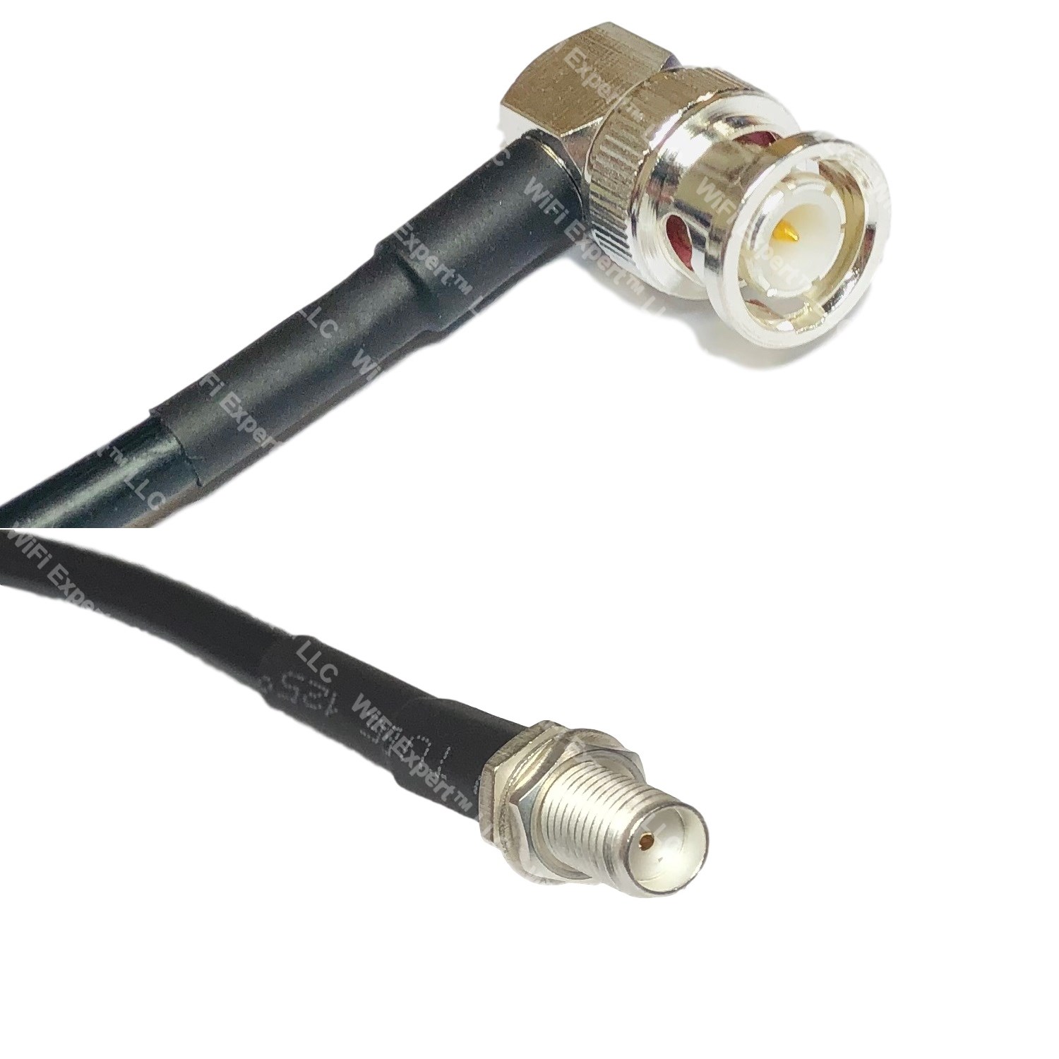 LMR200 Silver PL259 UHF Male to BNC MALE ANGLE Coax RF Cable USA Lot