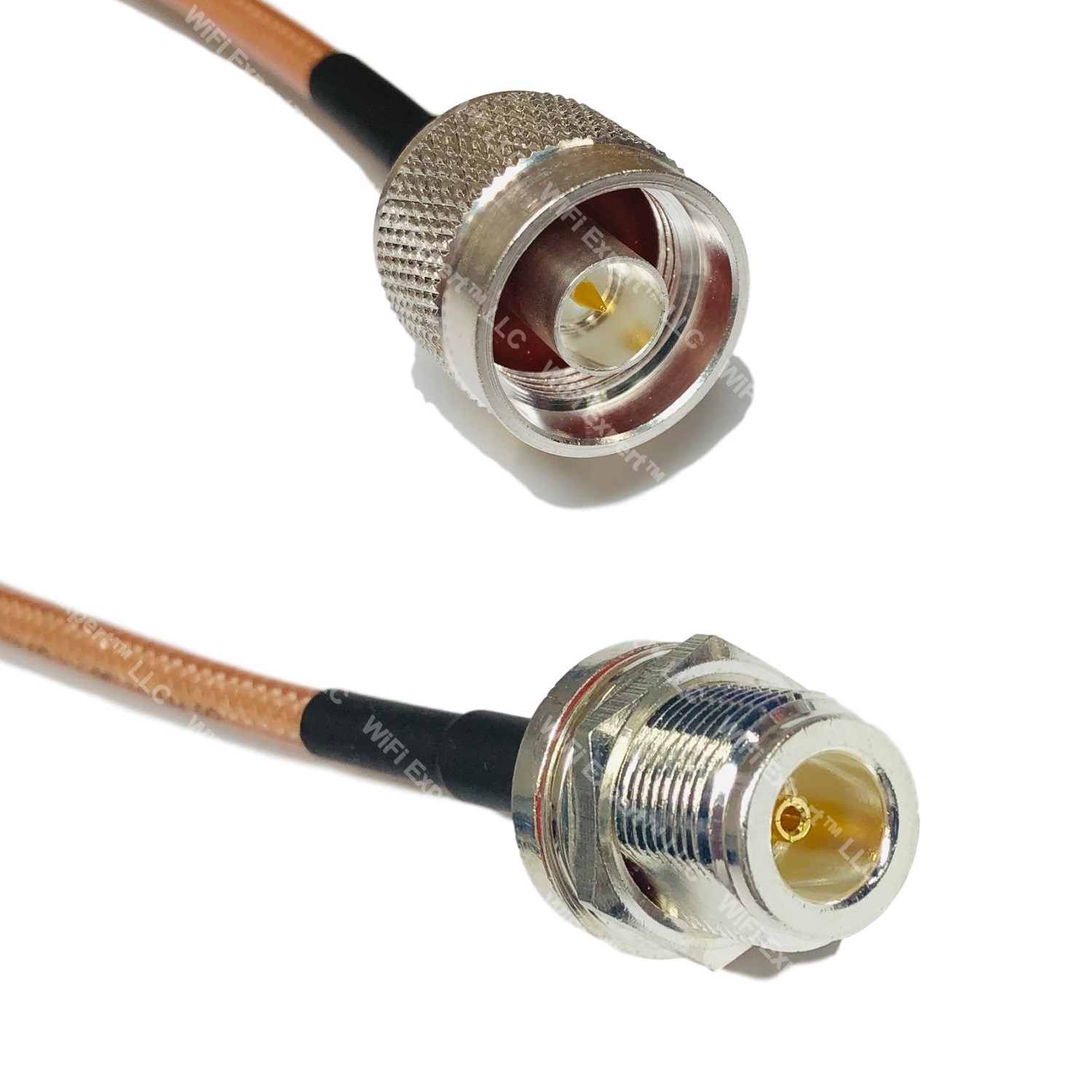 USA-CA RG142 BNC MALE to SMA MALE ANGLE Coaxial RF Pigtail Cable