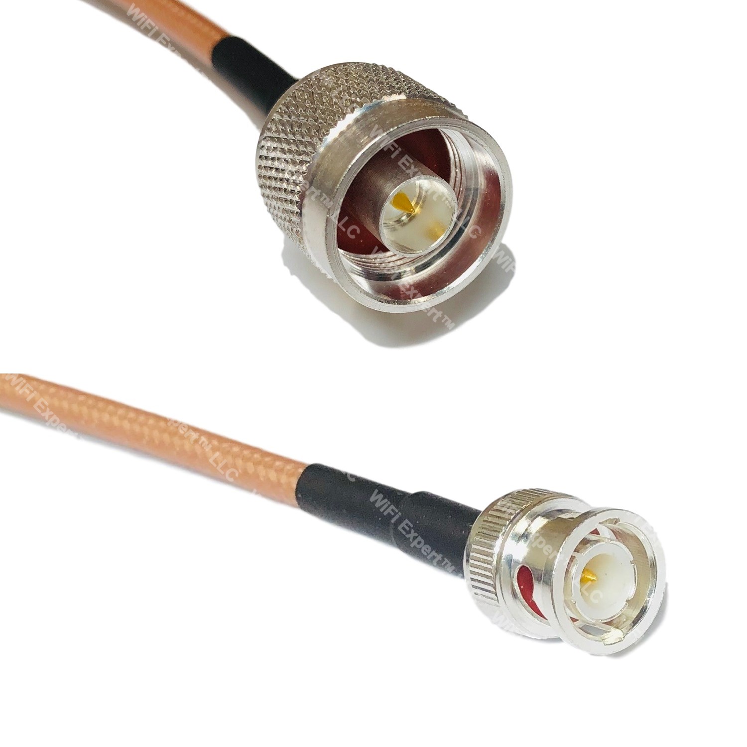 LMR200 Silver PL259 UHF Male to BNC MALE ANGLE Coax RF Cable USA Lot